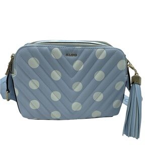 Aldo Sky Blue Polka Dot Crossbody Bag NWOT